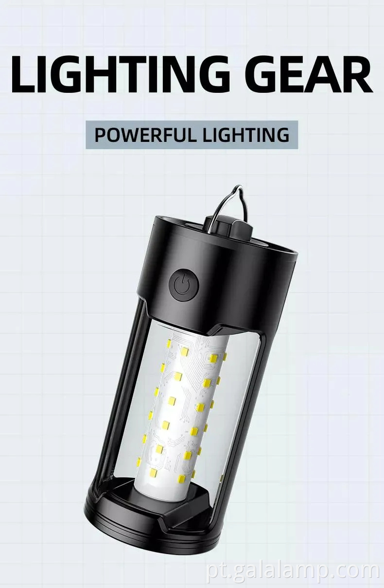 Luz LED solar ao ar livre recarregável para uso de emergência